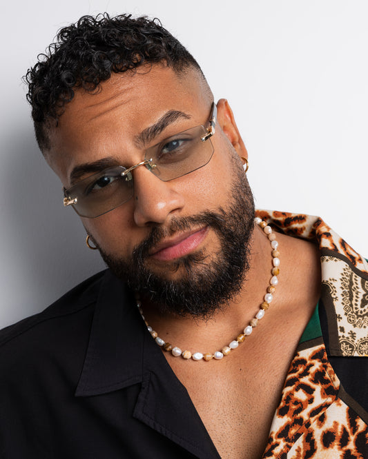 Cultured Pearl Mixed With Natural Stone