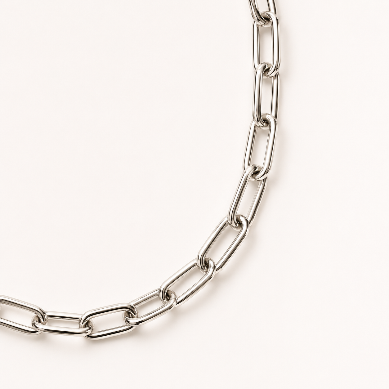 stainless steel chain necklace with oversized links
