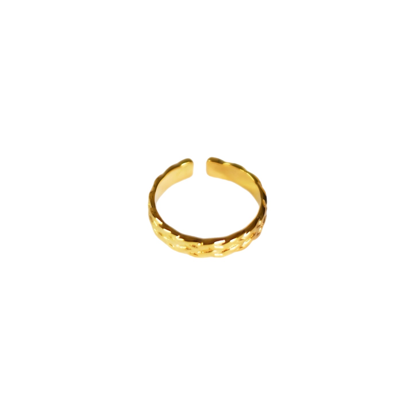Gold-plated stainless steel ring – free size
