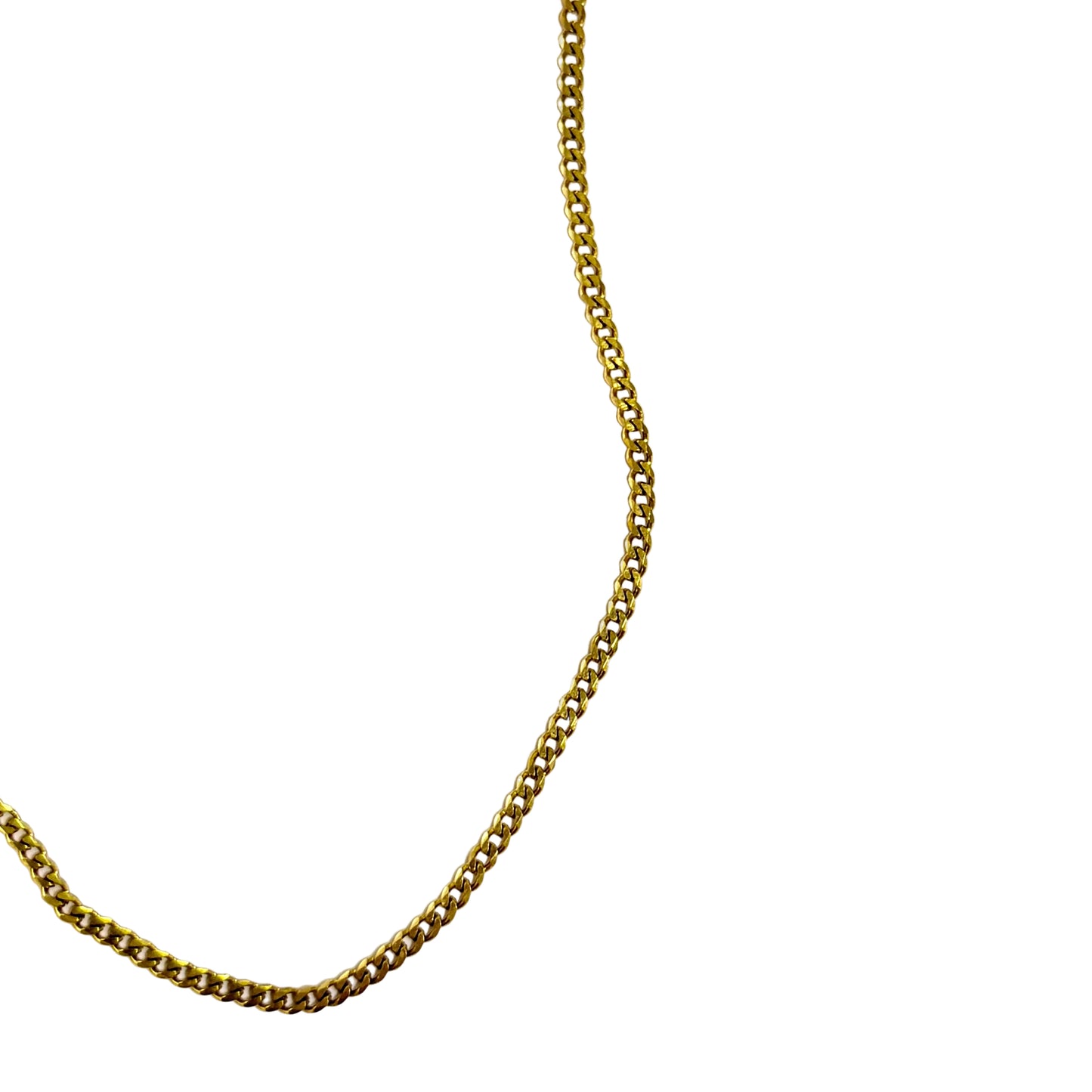 gold stainless steel necklace designed with a clean timeless look.