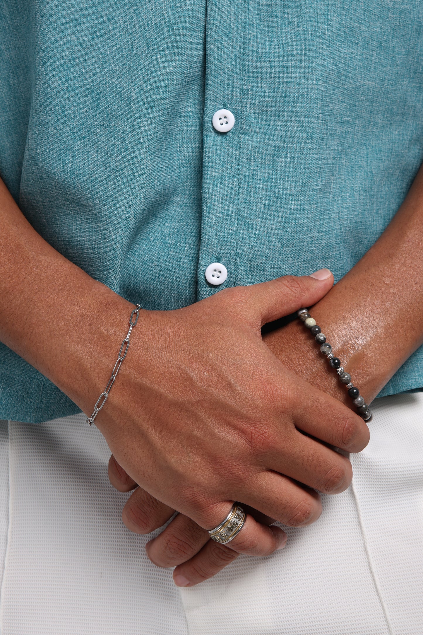 Dark Grey Natural Stone Bracelet