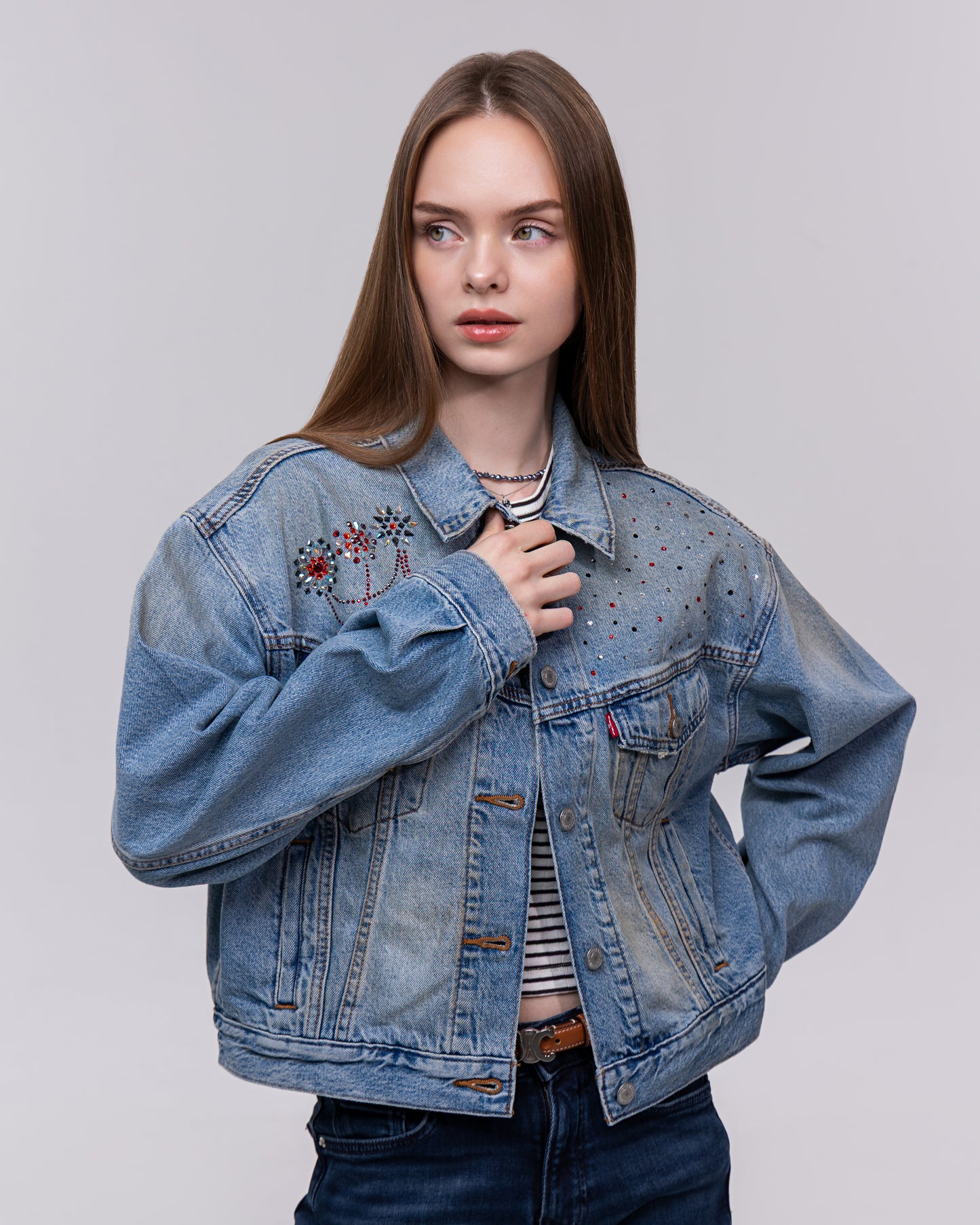 Custom Levi’s Crystal Denim Jacket 02