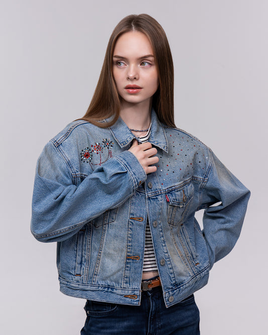 Custom Levi’s Crystal Denim Jacket 02