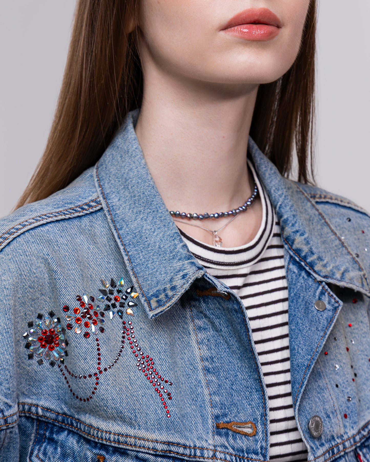 Custom Levi’s Crystal Denim Jacket 02