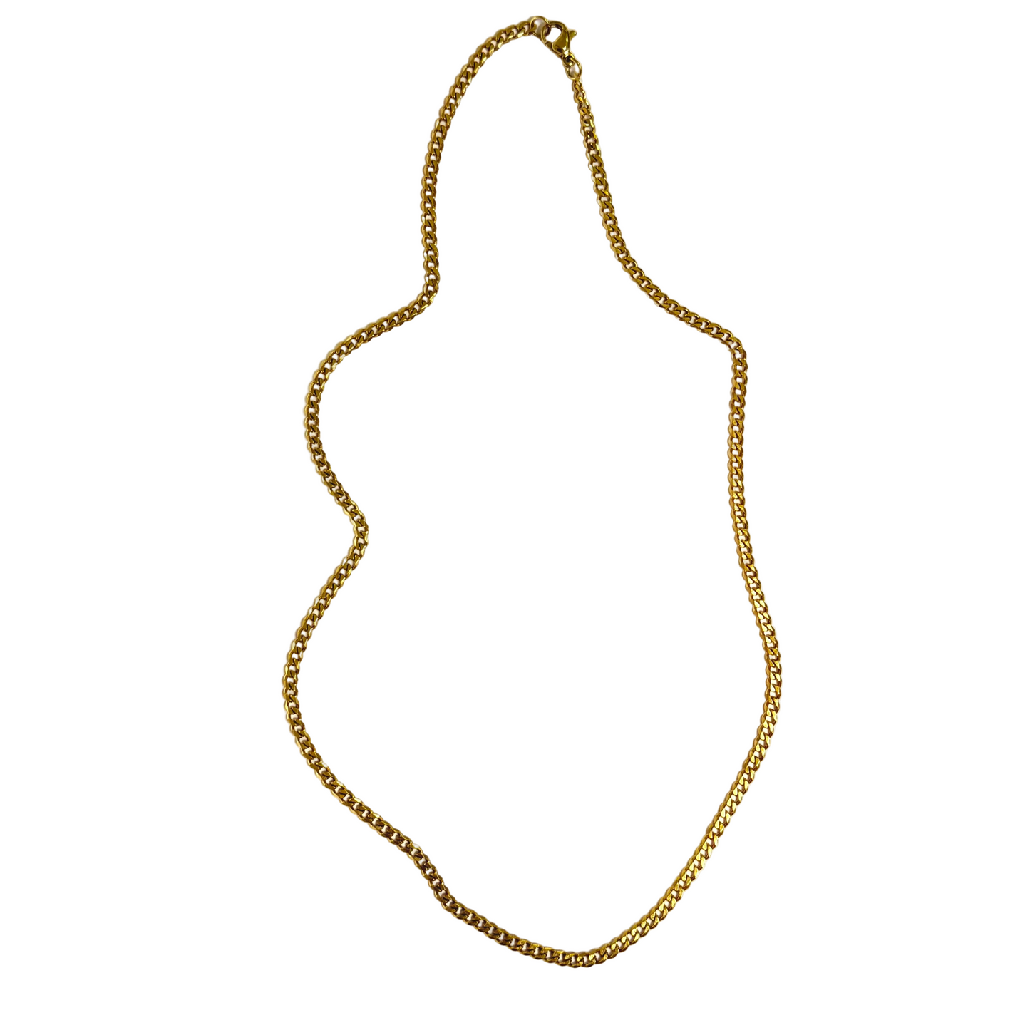 gold stainless steel necklace designed with a clean timeless look.