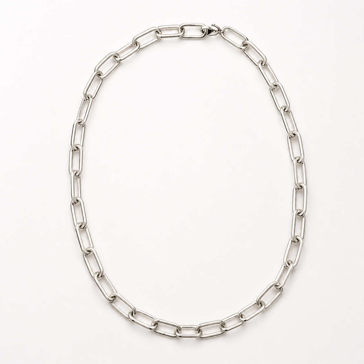 stainless steel chain necklace with oversized links